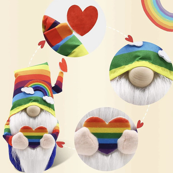 New! Rainbow Pride Faceless Gnome - Picture 4 of 6